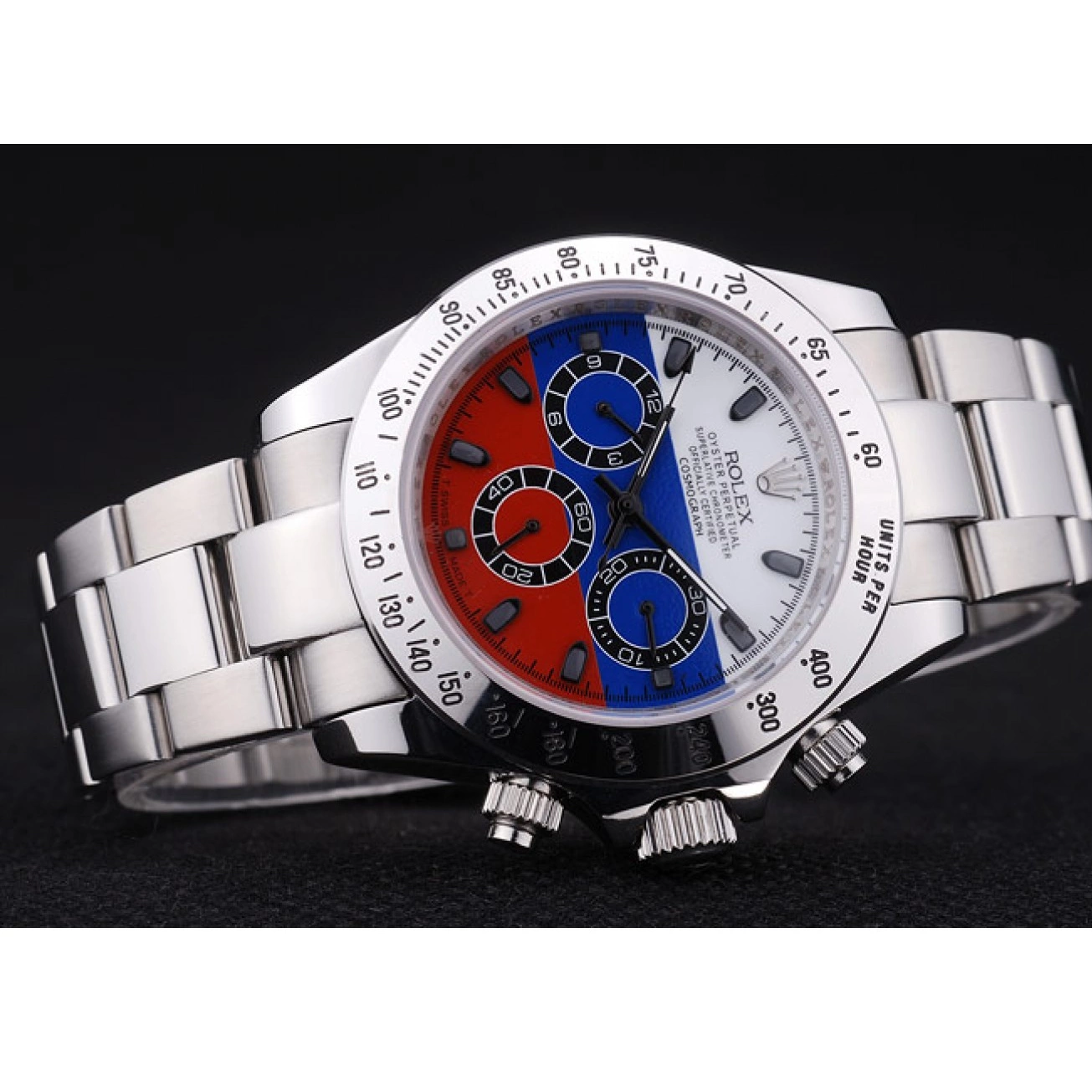 Good Copy Rolex Watches 7473 Bracelet Flag Dial Rolex Daytona Silver Cosmograph Russian 0711